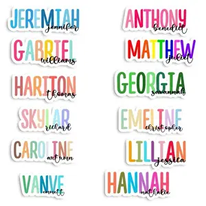 Costume name stickers