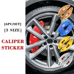 Brake Caliper Sticker Wheel HUB Decoration Car Decal, Suitable for Rs Series Cars, Automotive Accessories, Easy Application