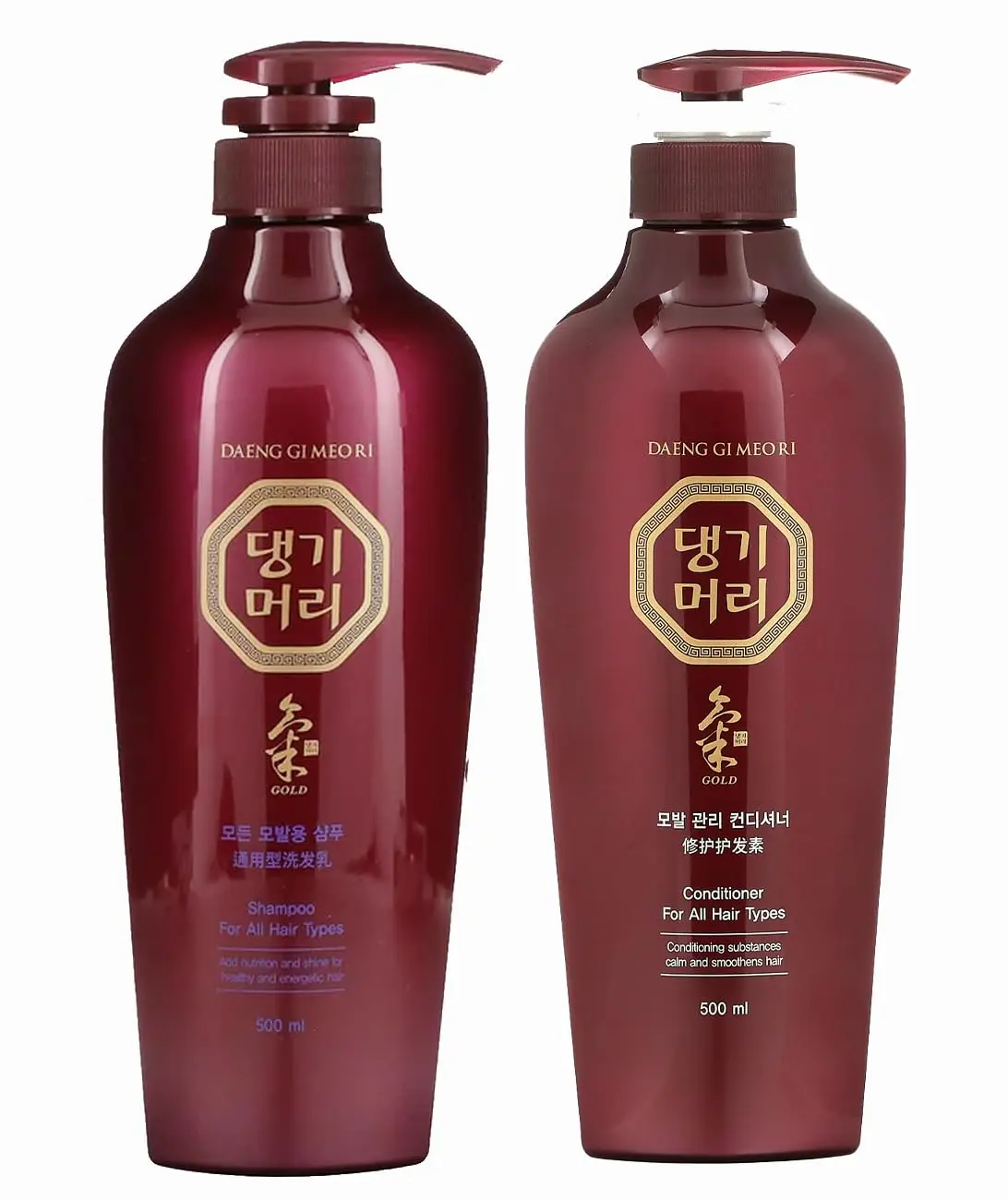 Daeng Gi Meo Ri Anti-Thinning Shampoo & Conditioner Set, Nourishing Herbal Extract Formula for Hair Growth and Dandruff Control, Cleansing Haircare for Adults, All Hair Types, 16.9 fl oz (2-Pack)