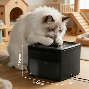 Automatic Filtered Circulating Cat Water Fountain Large Capacity Smart Pet Water Dispenser for Cats with Easy Clean Design 130mm x 185mm