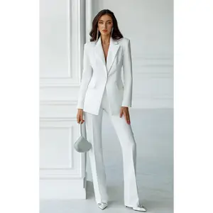 White Single-Breasted Suit 2-Piece