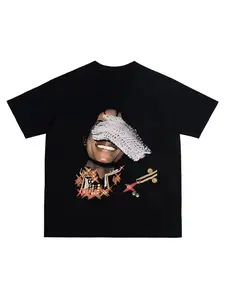 Men's Graphic Pattern T-Shirt, Loose Fit Classic Casual Designer Round Neck, Michael Jackson Theme, Summer Father's Day Gift, Street Style Fabric