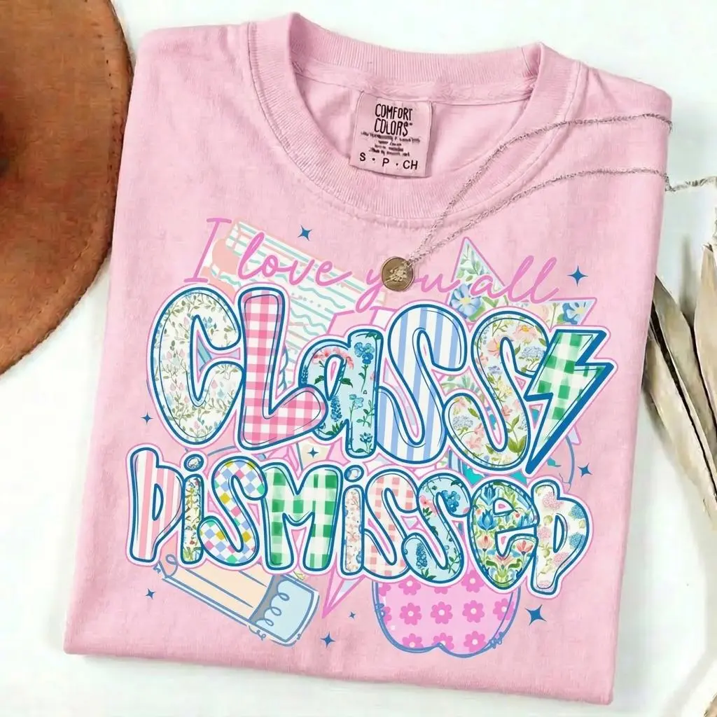 Teacher Class Dismissed, Kids Summer Break, Last Day of School, Preppy Teacher School, Teacher Gift School Shirt