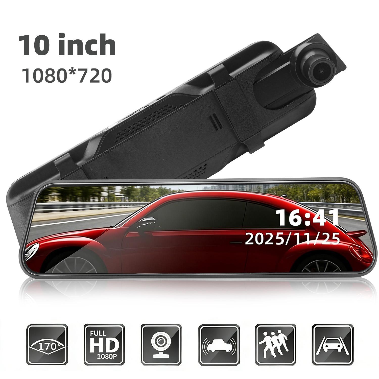 10" Mirror Dash Cam Front and Rear, 1080P Touch Screen Rearview Dual Camera for Car, Waterproof Backup Camera with Night Vision, Parking Assist & G-Sensor 10" Mirror Dash Cam Front and Rear, 1080P Touch Screen Rearview Dual Camera for Car, Waterproof Backup Camera with Night Vision, Parking Assist & G-Sensor