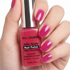 ELL LOUREL No-Bake Quick-Dry Raspberry Rose Pink Nail Polish: Long-lasting, high-gloss finish that stays bright and doesn’t fade. Subtle enough for daily wear, yet perfect for dates, parties, vacations, and more.