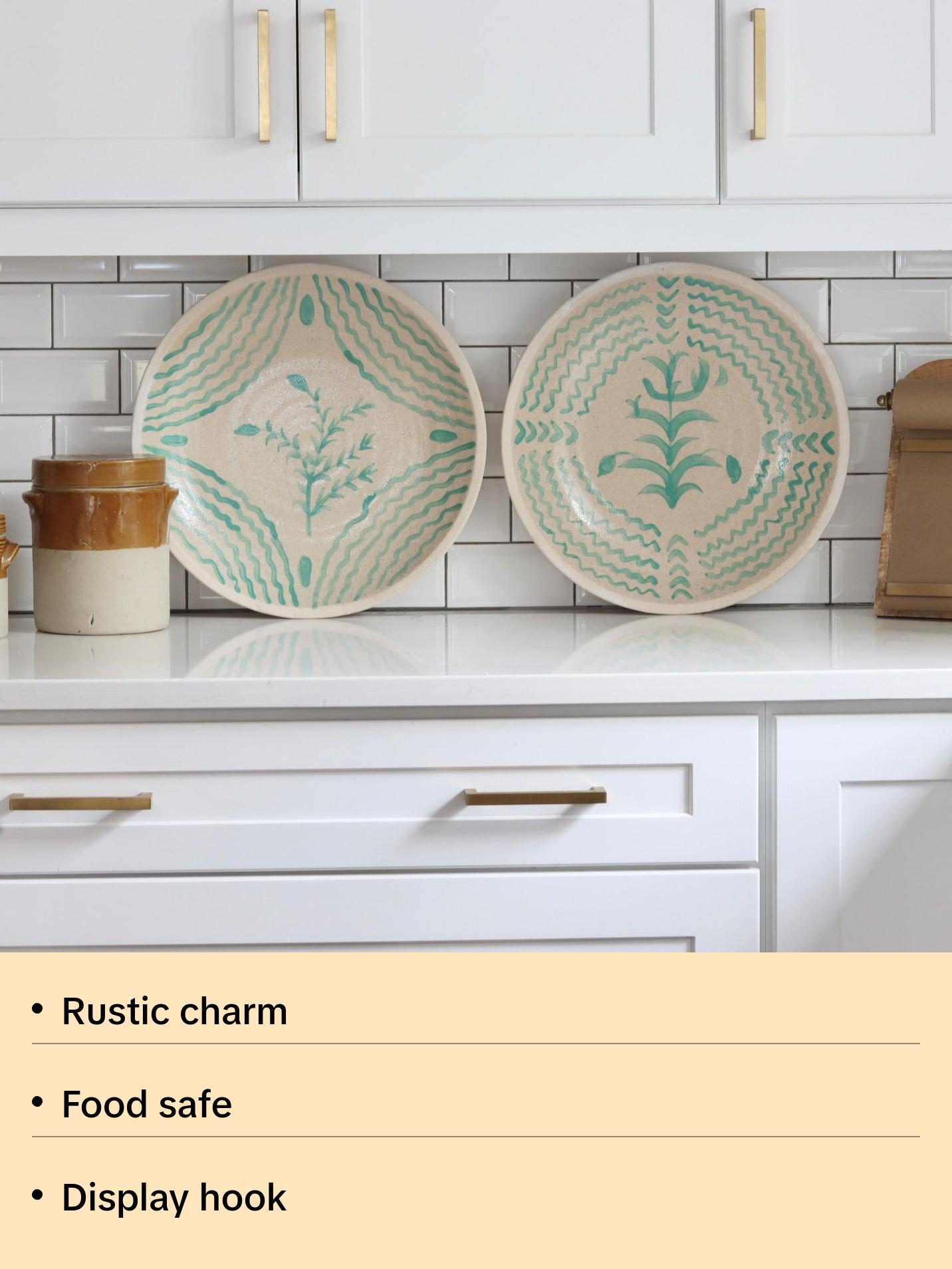 Fern Meadow Hand Painted Terracotta Plates