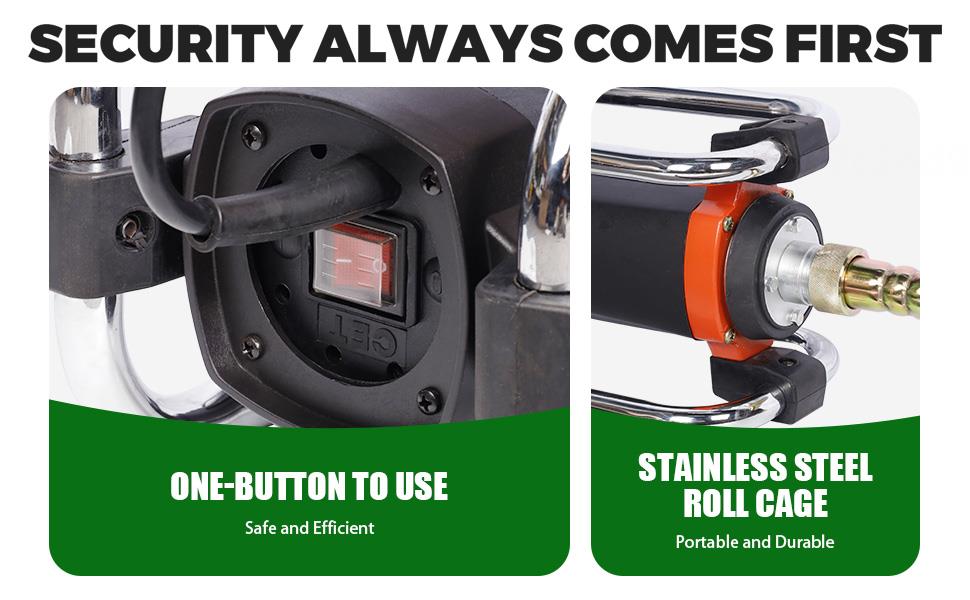 Electric Concrete Vibrating, 1500W 18000 VPM, 2HP Copper Motor Handheld Concrete Vibrating,Portable Power Concrete Vibrating with Shaft of 14.75ft / 4.5m, Remove Air Bubble and Level Concrete