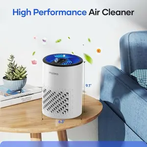 Mooka High Performance Air Purifier for Bedroom - Eliminates Smoke Pet Odor with Fragrance Sponge - 9.1" x 6.3"