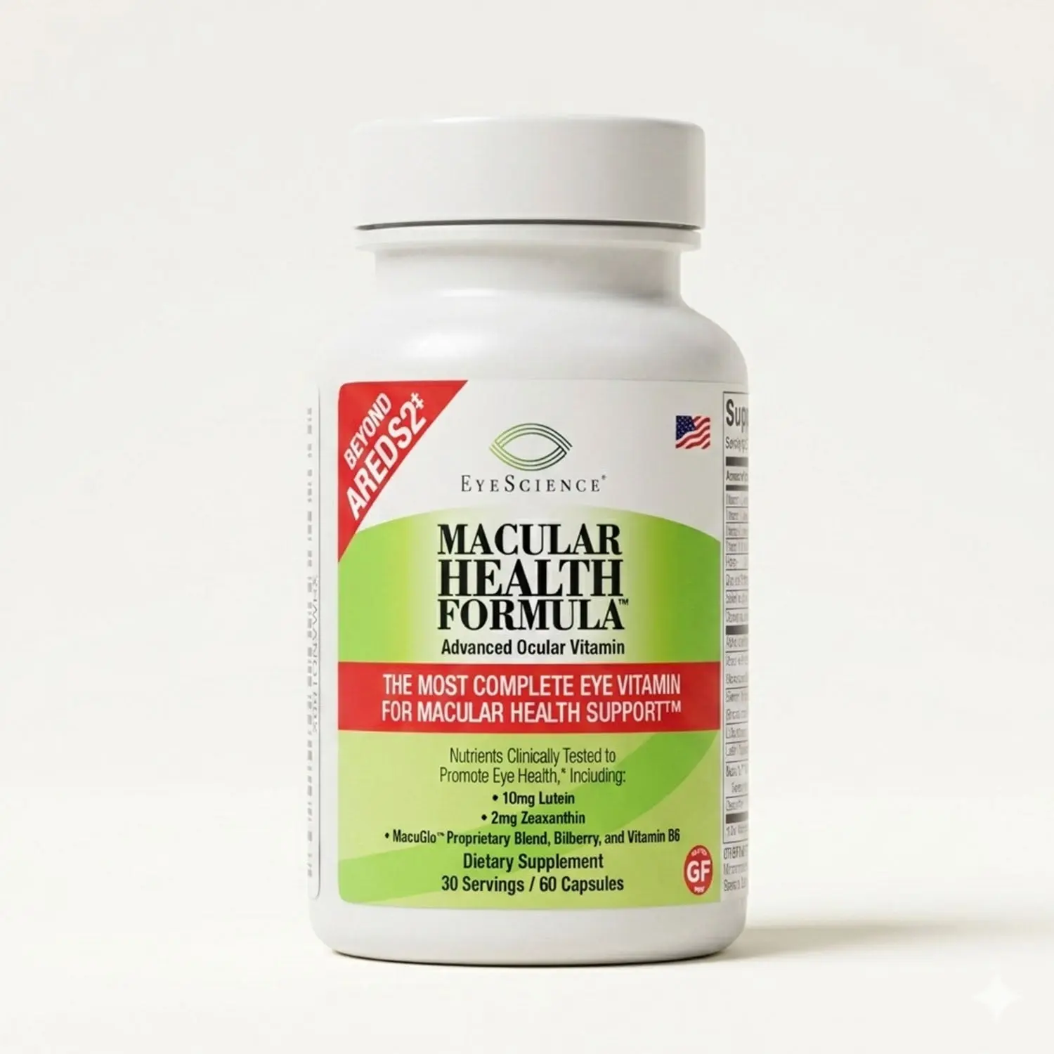 EyeScience Macular Health Formula | Advanced Eye & Macular Support with Antioxidants + Lutein