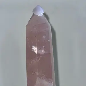 Lavender Rose Quartz Large Crystal Tower - 399 g, Ideal for Meditation and Spiritual Practices