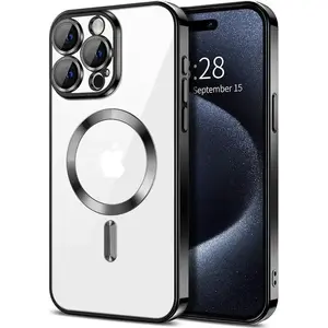Entronix iPhone 16 Pro Max [Magnetic-Compatible] Case - Clear & Shiny, Cover Protective