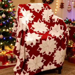 Sherpa Fleece Throw Blanket 50"X60", 60"x80" Reversible Plush Fluffy Large Blanket Lattice Flannel Blankets for Sofa Couch Bed