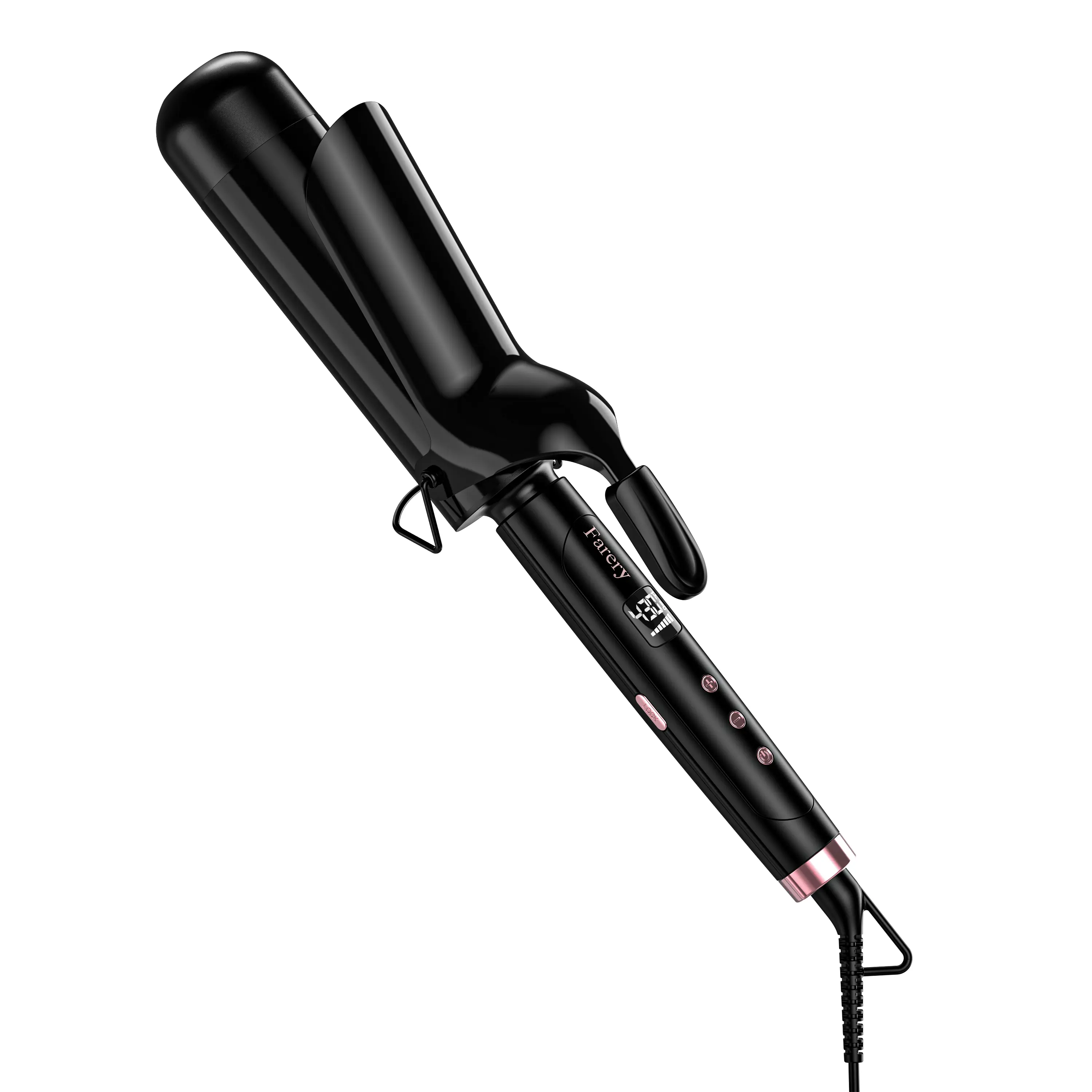 Farery Large Barrel Curling Iron 2 Inch for Long Hair, Ceramic Hair Curler for Bouncy Big Curls, 9 Adjustable Temp