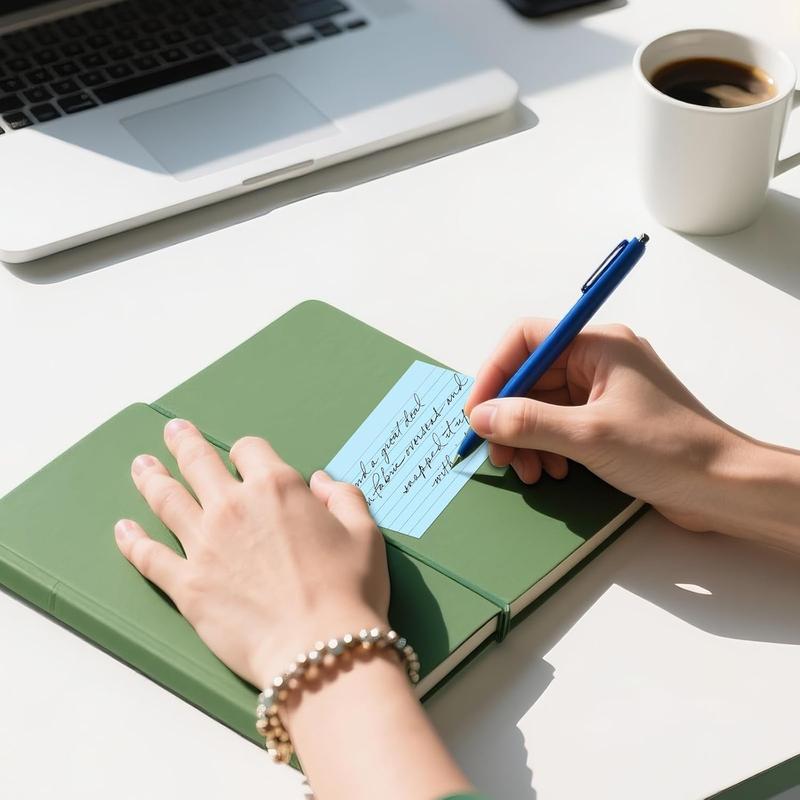 250 Count Index Cards 3x5 Inch 180gsm Heavy Weight Colored Flash Card (50 Sheets Each), Note Taking for Students, Teachers, Professionals, Study Note Cards