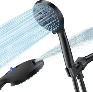High Pressure Shower Head with 5 Spray Modes, Shower Head Set With 1.5m Hose & Bracket, Bathroom Shower Equipment for Showering, Cleaning Tub & Pet