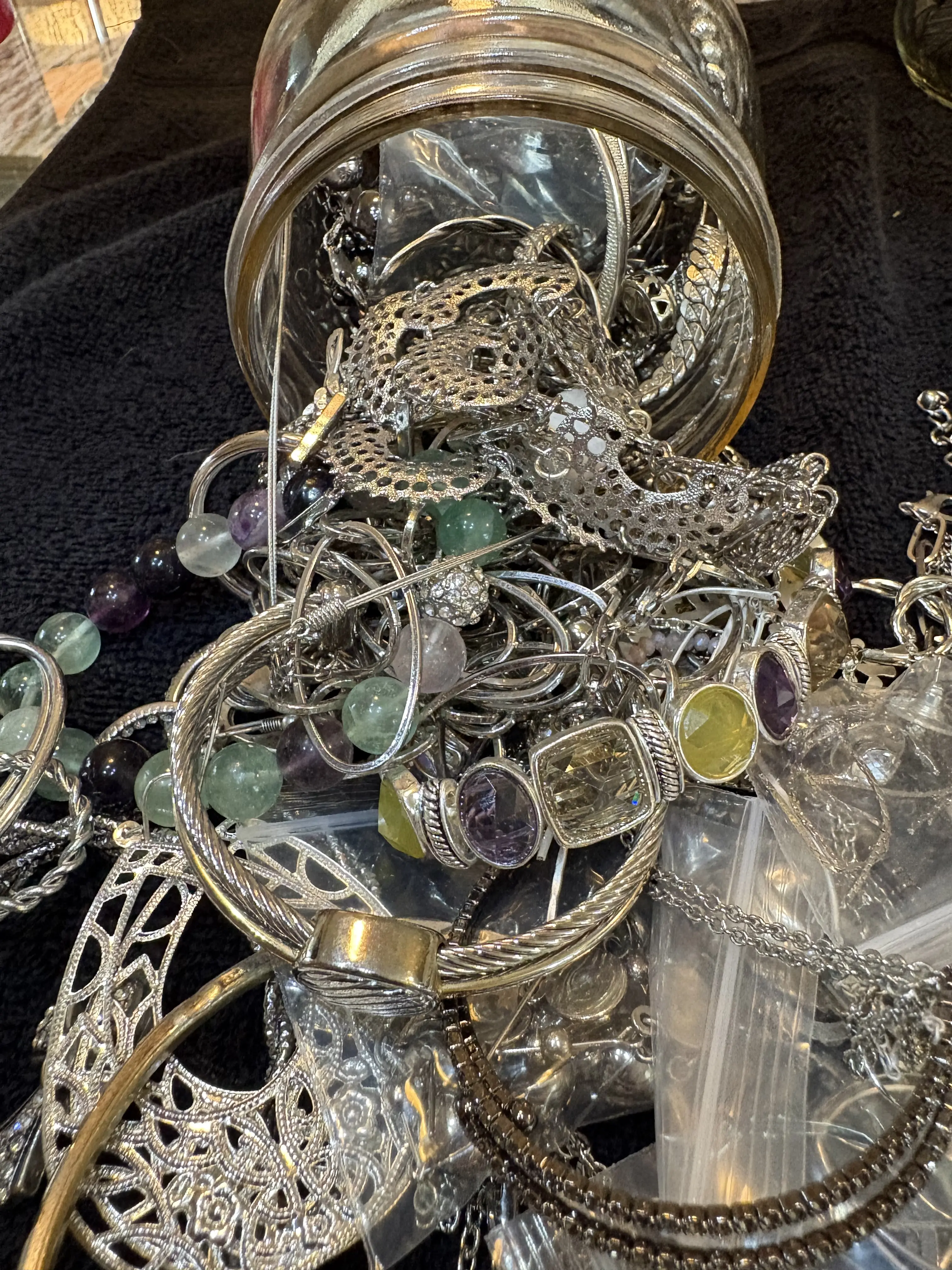 Dodie's Treasure Jar 004 | 45+ Piece Curated Mystery Jewelry Lot | 925 Sterling Surprise | One-of-a-Kind