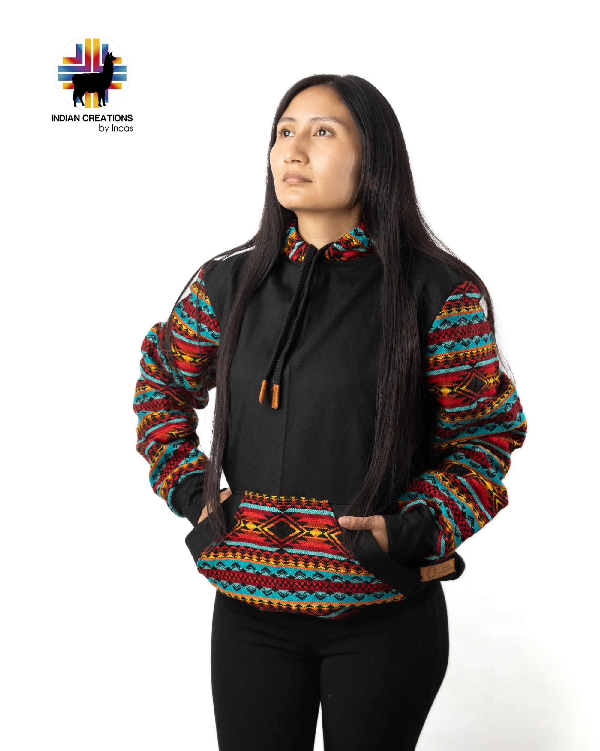 Cotton Hoodie. Handcrafted by Indigenous Hands. Super Soft with Hood. Unisex. Machine Washable. Gift Ideas