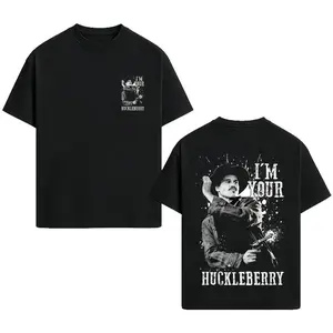 Men's Short Sleeve Tshirt Doc Holliday Best Outfit "I'm Your Huckleberry" Hoodie Sweatshirt, Tombstone Shirt, Cowboy Outfit, Perfect for Western Movie Lovers, Full Size, Full Color