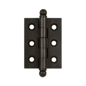 Deltana  2 x 1.5 in. Hinge with Ball Tips- Oil Rubbed Bronze - Solid
