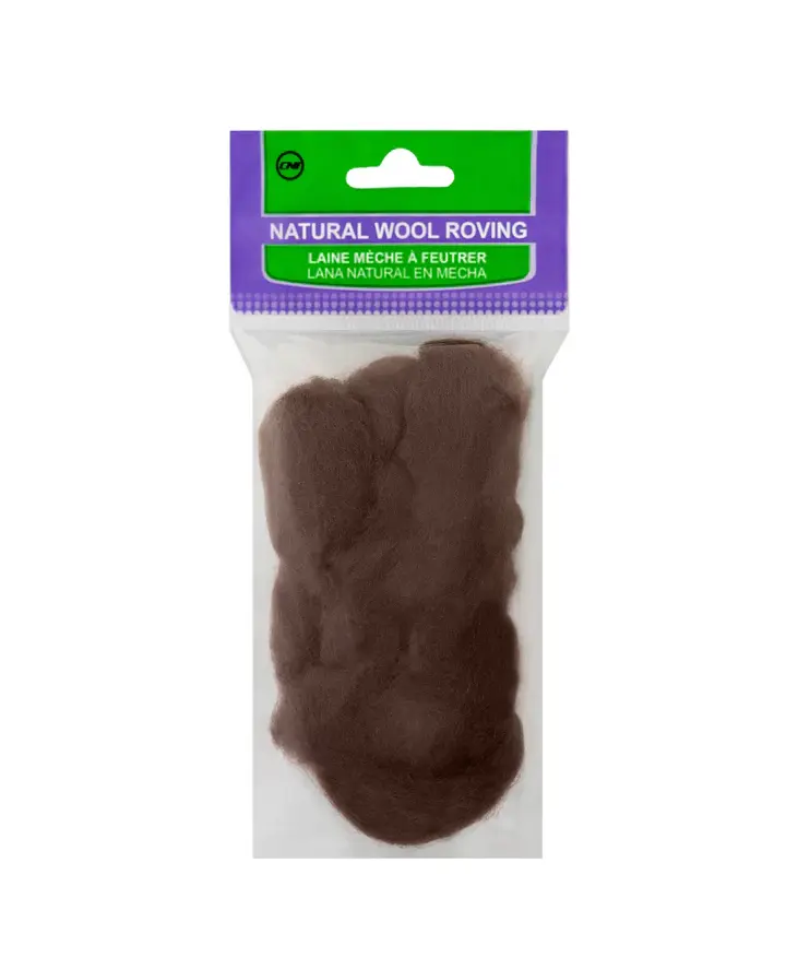 Clover Brown Natural Wool Roving CL7931