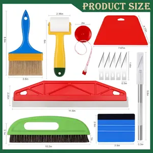 1 Set Wallpaper Tools, Wallpaper Smoothing Tool Kit For Peel And Stick, Hanging Tool Kits With Squeegee Smoother, Seam Roller For Contact Paper, Vinyl Application, Wallpaper Paste