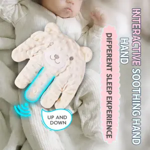 Baby Sleep Patting Toy with Remote Control – Soothing Plush Palm for Newborns, Gentle Rhythmic Sleep Aid, Anti-Startle Comfort Cushion, Soft Breathable Baby Sleep Helper