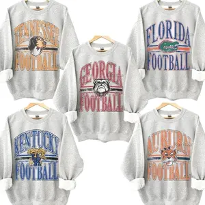 Vintage All Team Football College ASH GREY Sweatshirt, Hometown Football Game Day Pullover, Vintage College Football Graphic, Gift For Fans I9Z