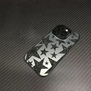 Sparkling Star Pattern Imd Phone Case, Unique Design for iPhone 17 Pro Max, Compatible with iPhone 16/15/14 Plus/13/12/11, Protective Cover