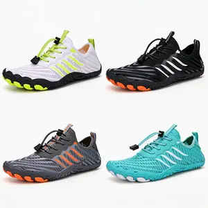 Men Women Barefoot Water Shoes Quick Dry Non Slip Aqua Beach Shoes Lightweight Breathable Slip On Toggle Closure Minimalist Outdoor Swimming Hiking Fitness Gym Indoor Casual Shoes for Adults