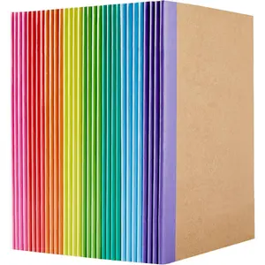 50 Pack A5 Lined  Notebook Journals 8.3x5.5 In,Travel Journals Notebooks Bulk,Subject Notebooks 30 Sheets 60 Pages for Writing School Office Supplies (Multicolor Lined-50 Pack)