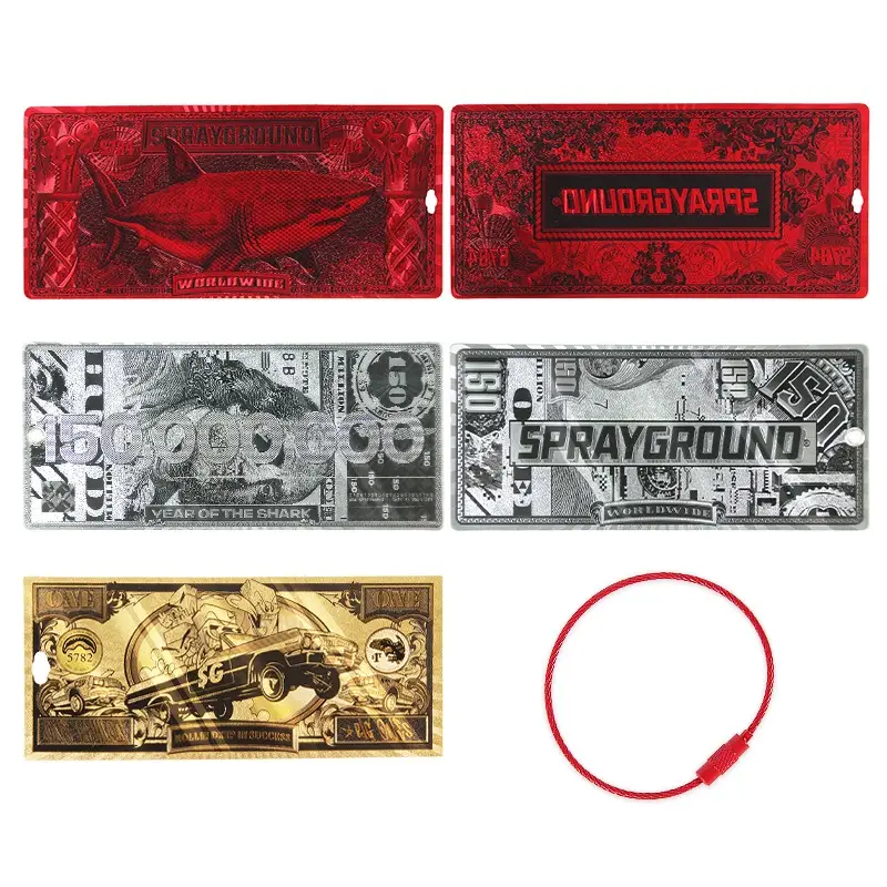 Backpack pendant gold Gray Zipper label outdoor campus trend matching tag