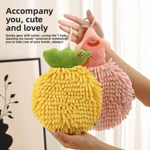 Cute Thickened Chenille Hand Towel for Home Kitchen Hanging Multi - Purpose Quick Drying Absorbent Hand Drying Towel