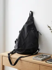 Men's Large Capacity Chest Pack, Casual Street Style Travel Shoulder Bag, Nylon Waist Pouch, Business Casual Gift Creative, Casual Crossbody Bags