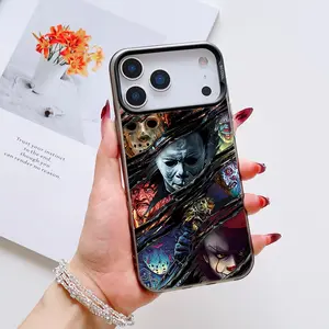 Fashion Scary Scream Horror Awful Spooky Halloween Movie Phone Cases for iPhone 17 Pro Max Air 16/15/14/13/12/11 Series Plus Smartphone Tuff Shockproof Cover Protective Casing Protector