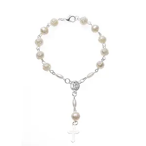 Catholic Church Crucifix Pendant Rosary Bracelet Christ Prayer Resin