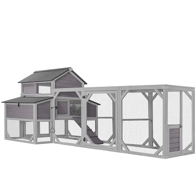 Summervibes Aivituvin-AIR46-M Large Outdoor Chicken Coop for 8-10 Chickens with Run ( Inner Space 41.28ft²)