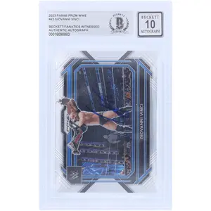 Giovanni Vinci WWE Autographed 2023 Panini Prizm #42 Beckett Fanatics Witnessed Authenticated 10 Card - Fanatics Authentic Certified