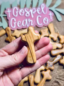 Olive Wood Comfort Cross, Christian Comfort Cross, Handmade Cross, Handheld Cross, Christian Gift, Church Accessories, Wooden Cross, Olive valentine day Religious Decor