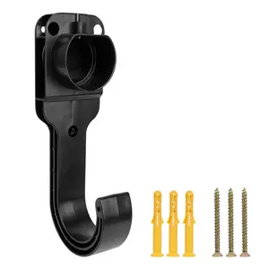 Car Charging Cable Holder for Type 2 Connector EU Plug, Universal EV Charger Cable Holder, Wall Mount Bracket, Gun Head Socket