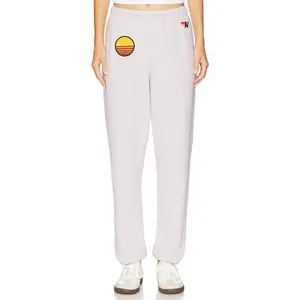 Aviator Nation Sunset Patch Sweatpant in Dove Grey