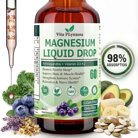 Magnesiumelement Supplement, 5 Forms of Magnesium,Vitamin D3 K2 Omega-3, Valerian,high cortisol supplement,for Sleep, Calm, Heart