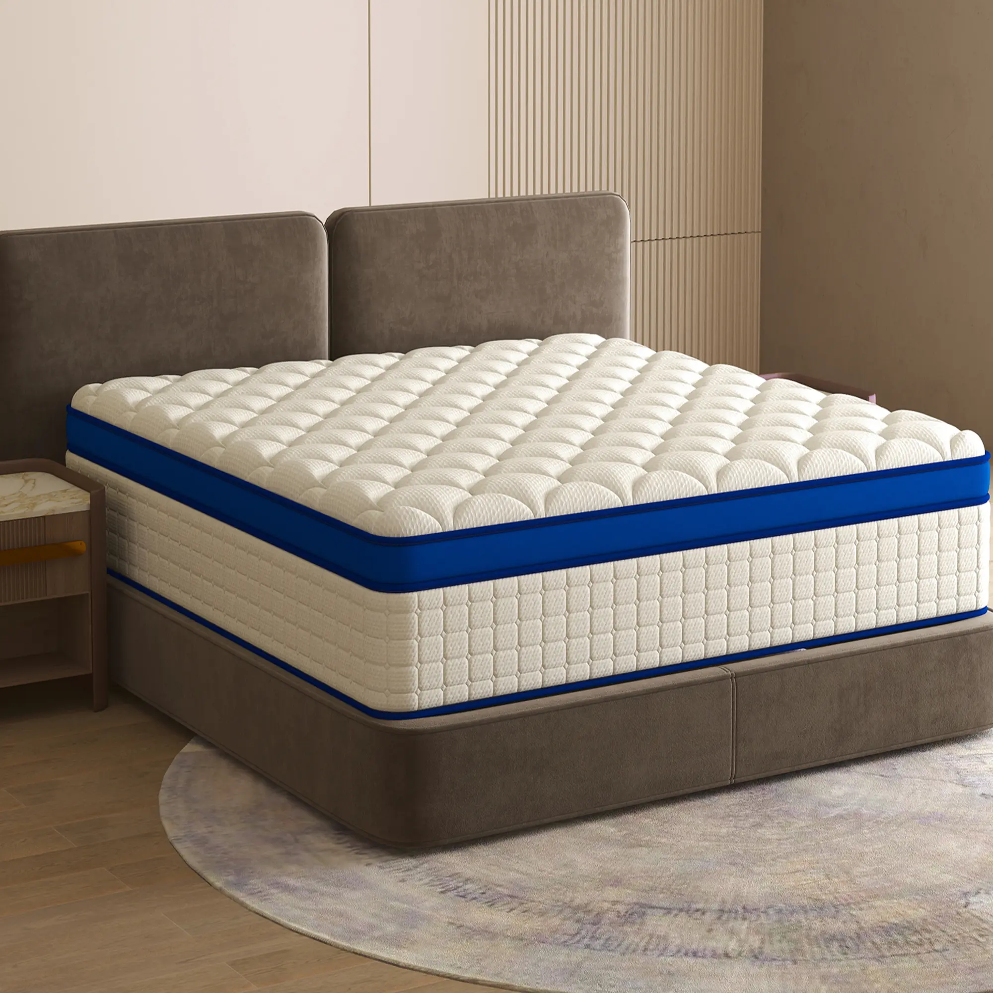 memory foam mattress 12 14Inch Pocket Spring HybridFoam Mattress, SmartS Coil, Pillow TopDesign And Motion lsolation, Plush MattressUltra Plush Noah Pocket Spring Mattress, queen size mattress mattresses colchones para cama mattress queen size