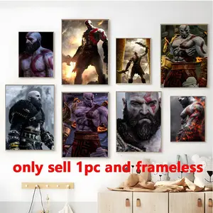 God of War Protagonist K-Kratos Poster HD Waterproof poster Art Aesthetic Wall Decor Home Bar & More decoration for bedroom bar parlor home decor gift fade-Resistant, Non-sticky, vibrant Wall print poster