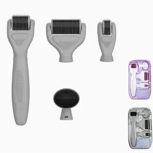 6 in 1 Micro Needle Roller Set, 1 Set Derma Roller & Replacement Heads for Face & Body, Personal Skincare Tools for Women & Men, Facial Roller