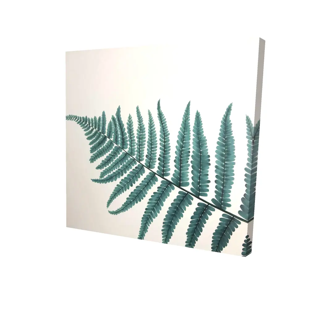 212 MAIN 24x24 in. High-Detail Artistic Floral Fern Leaf Wall Art - Calming Green Tones Botanical Plant Decoration, Stress Relief Poster for Bedroom, Natural Home Decor for Plant Enthusiasts