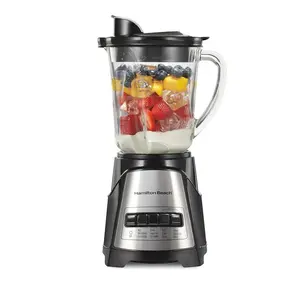 Hamilton Beach Power Elite Wave Action Blender For Smoothies, 40 Oz Glass Jar, 12 Functions Including Puree, Crush Ice, 700 Watts - Black