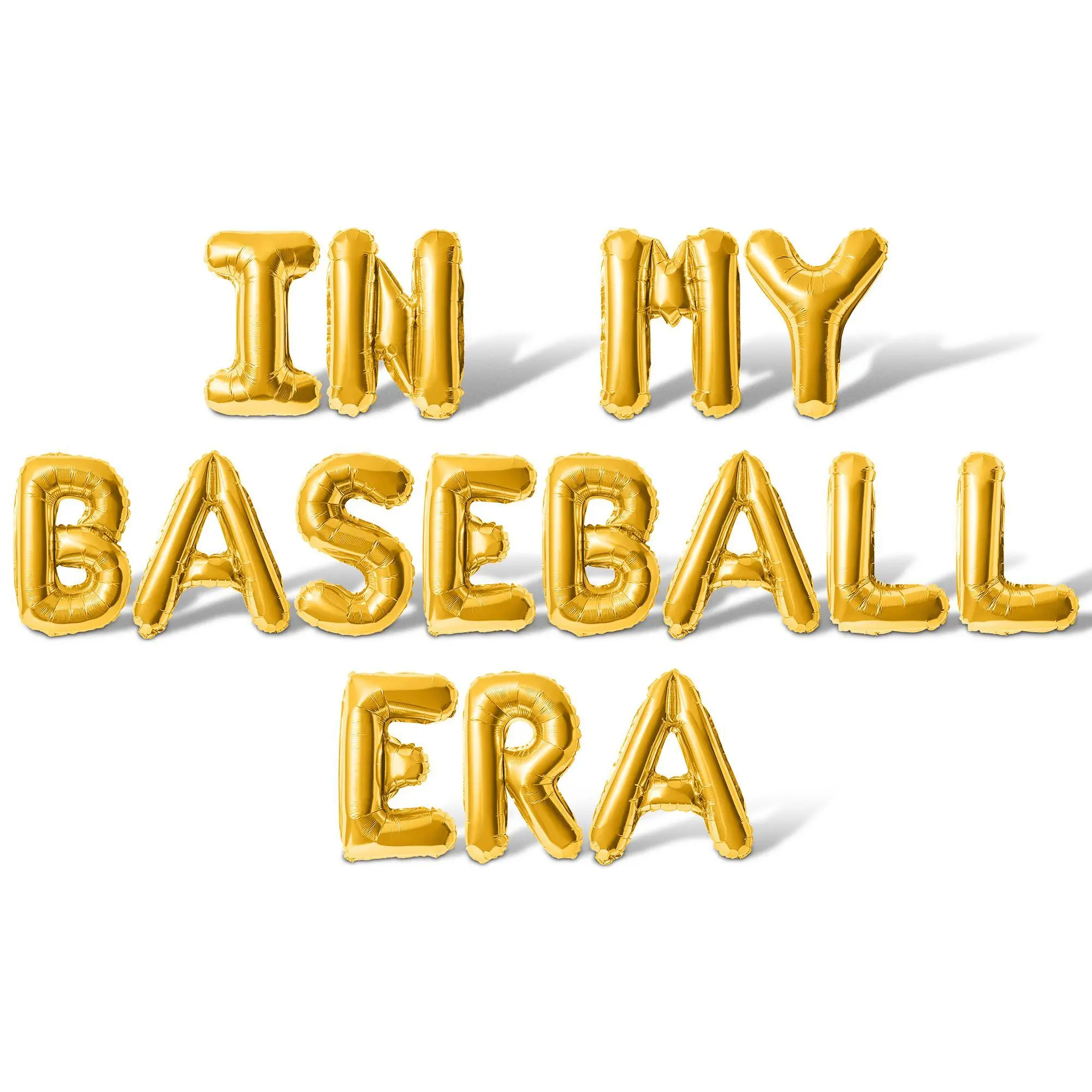 Letter Balloons - IN MY BASEBALL ERA 16" Inch Alphabet Letters Foil Mylar Balloon Baseball Themed Birthday Party Banner