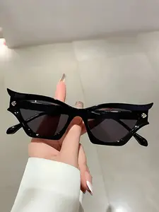 Fashionable Women's Cat Eye Sunglasses, Trendy Modern Vintage Design, Uv400 Protection, Lightweight Durable Summer Accessory, Fashionable Frames Sunglasses