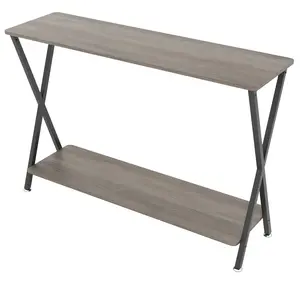 Side Table, 33.5" Narrow Console Table, Entryway Table with Metal Frame, Sofa Table, Hallway Table, Display Table for Living Room, Foyer, Bedroom