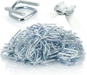Heavy Duty  Buckles with Anti-Slip Coating Sturdy Metal Wire and High Holding Power 100 count /200pcs Metal Buckles for Plastic Strapping 3/4inch Strap Width Woven Cord Strapping (200)